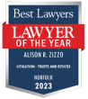 lawyer of the year alison zizzo 2023
