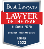 lawyer of the year alison zizzo 2023